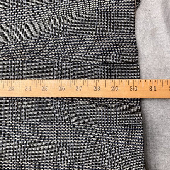 Hart Schaffner Marx Blazer Men 42R Blue Prince Edward Plaid Classic Jacket VTG - Picture 8 of 14